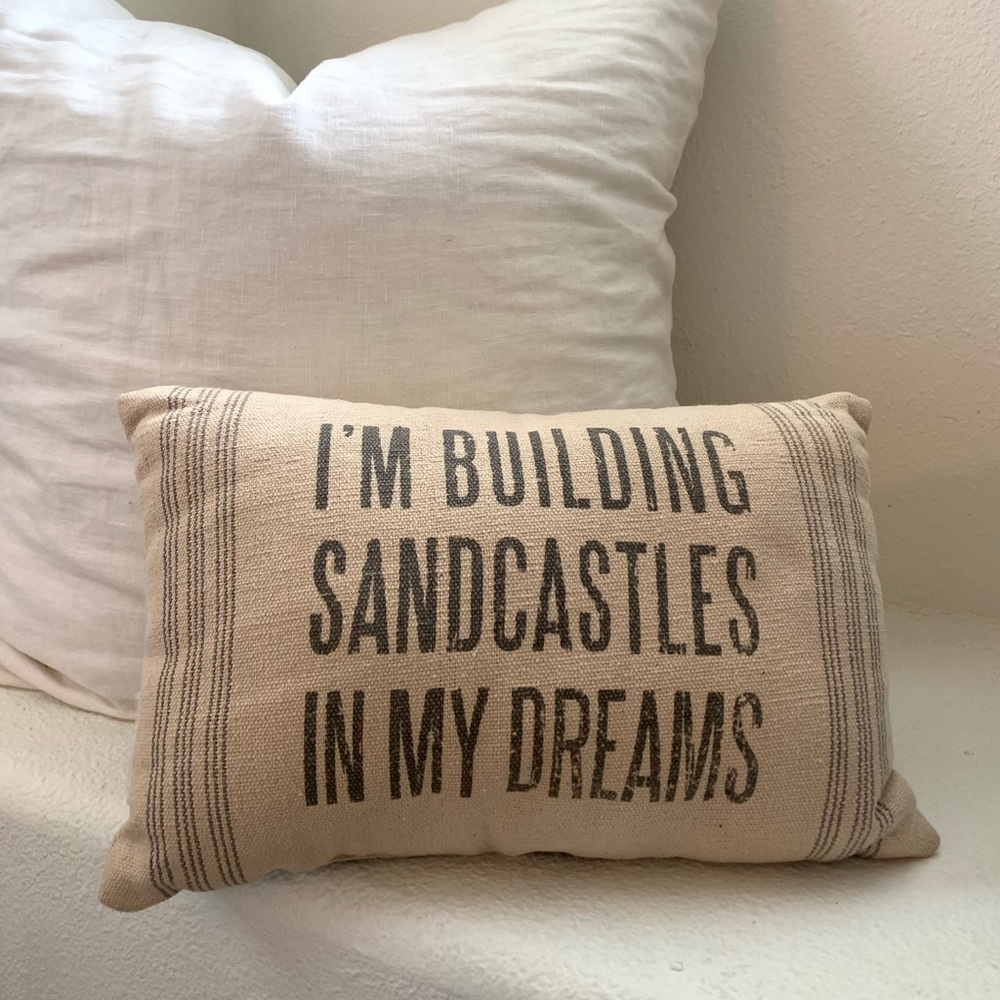 Sandcastle pillow